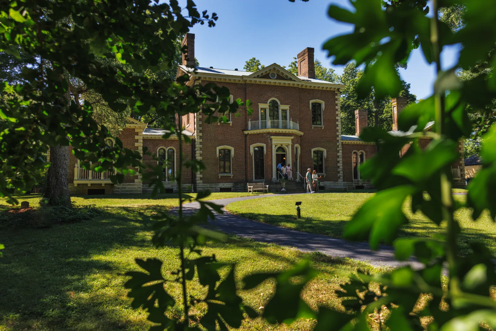 The red-brick Italianate mansion at Ashland, the Henry Clay Estate, in Lexington KY
